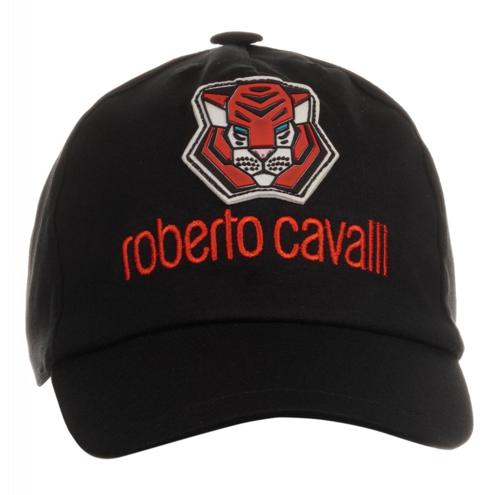 Roberto Cavalli - Black Cotton Logo Hat 