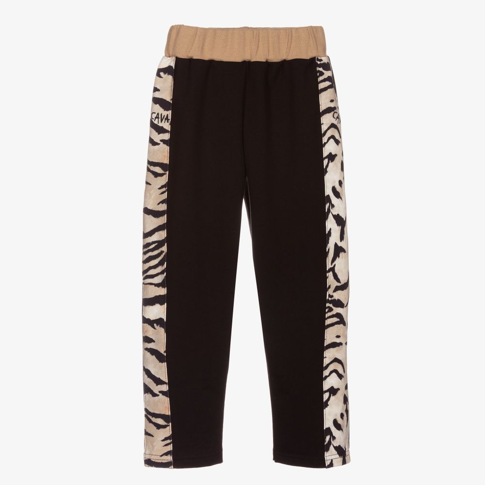 Roberto Cavalli - Schwarze Baumwoll-Jogginghose | Childrensalon