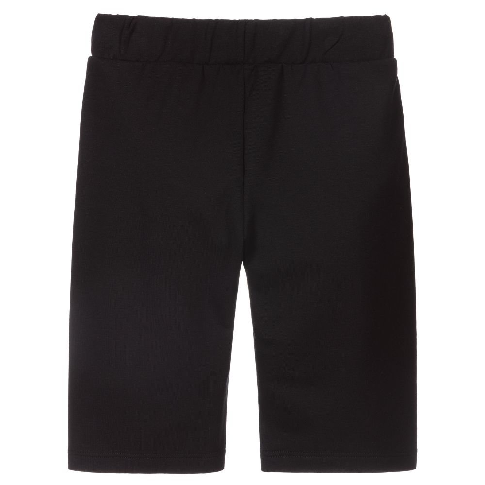 Roberto Cavalli-Black Logo Jersey Shorts | Childrensalon Outlet