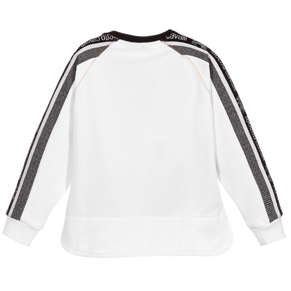 Roberto Cavalli-Black & White Logo Sweatshirt | Childrensalon Outlet