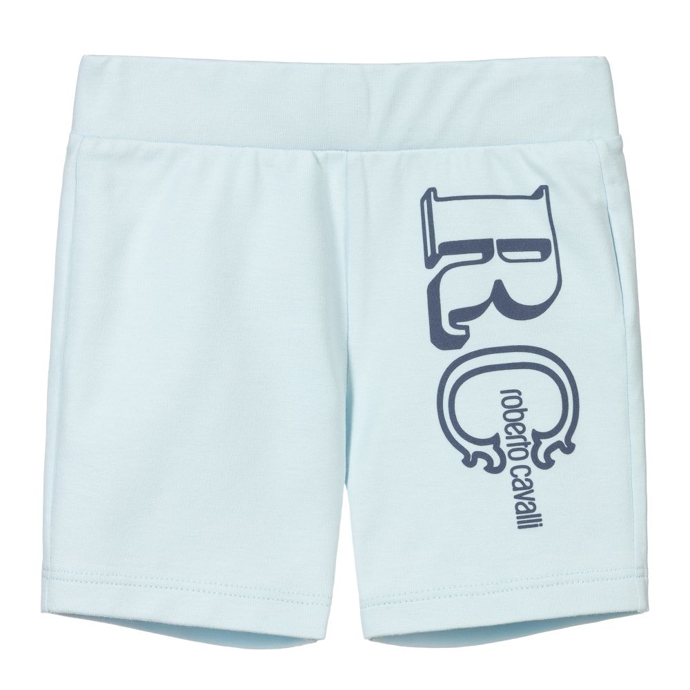 Roberto Cavalli - Blaue Shorts aus Baumwolljersey | Childrensalon