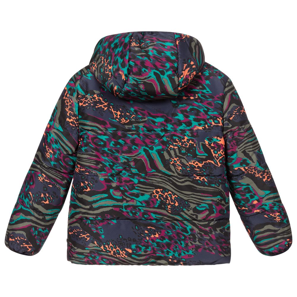 Roberto Cavalli-Blue Hooded Padded Jacket | Childrensalon Outlet