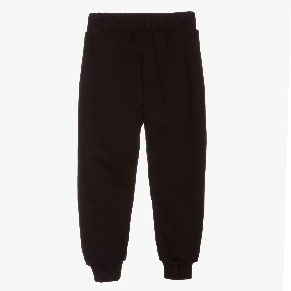 Roberto Cavalli-Boys Black Cotton Joggers | Childrensalon Outlet