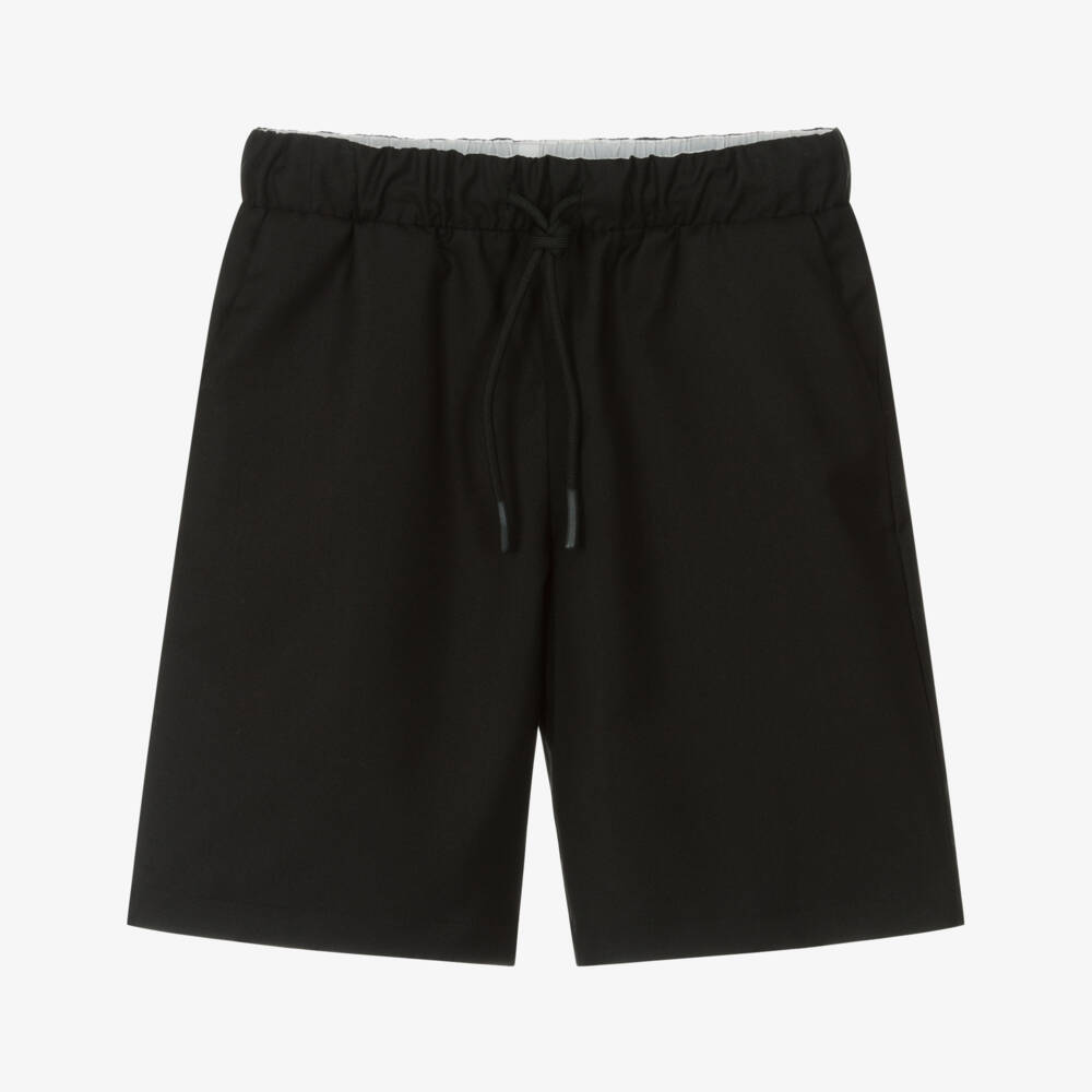 Roberto Cavalli-Boys Black Drawstring Bermuda Shorts | Childrensalon Outlet