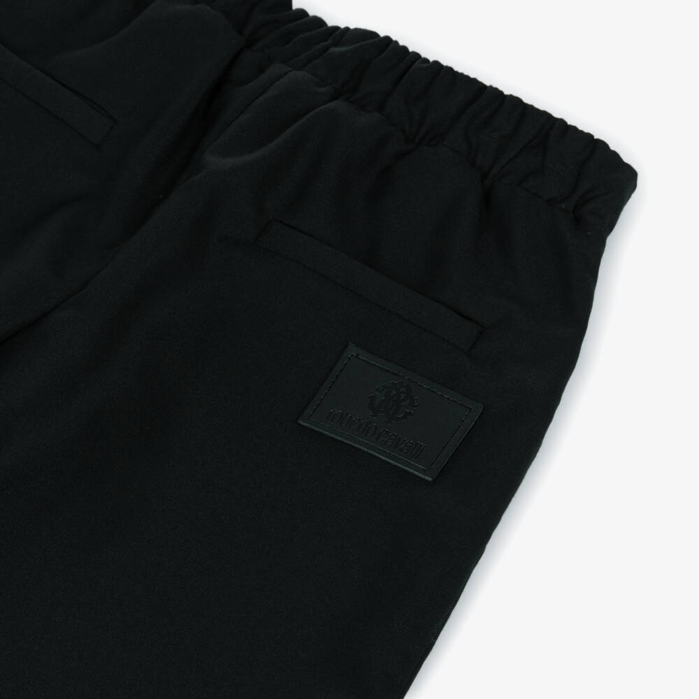 Roberto Cavalli-Boys Black Drawstring Bermuda Shorts | Childrensalon Outlet