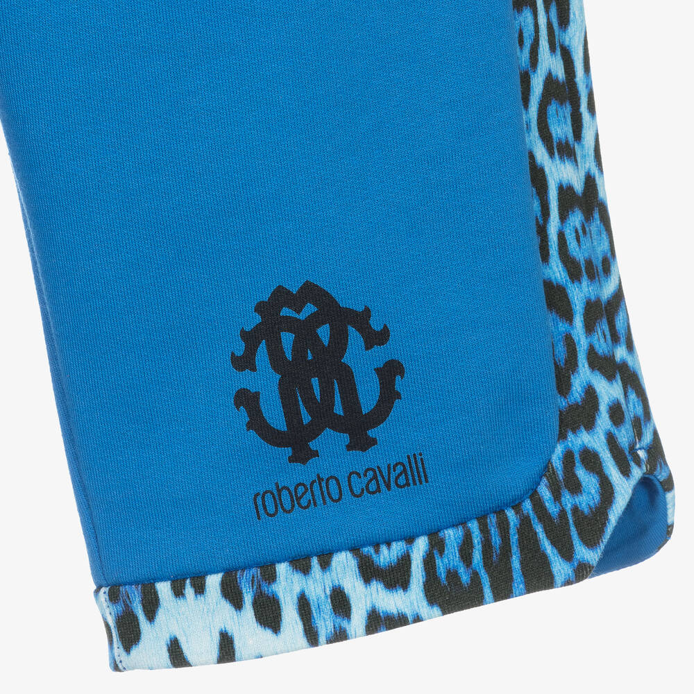 روبرتو كفالي -شورت بطبعة مونوغرام قطن لون أزرق للأولاد | Childrensalon Outlet