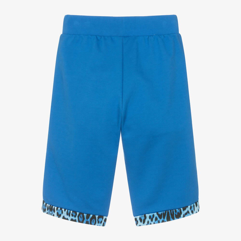 روبرتو كفالي -شورت بطبعة مونوغرام قطن لون أزرق للأولاد | Childrensalon Outlet