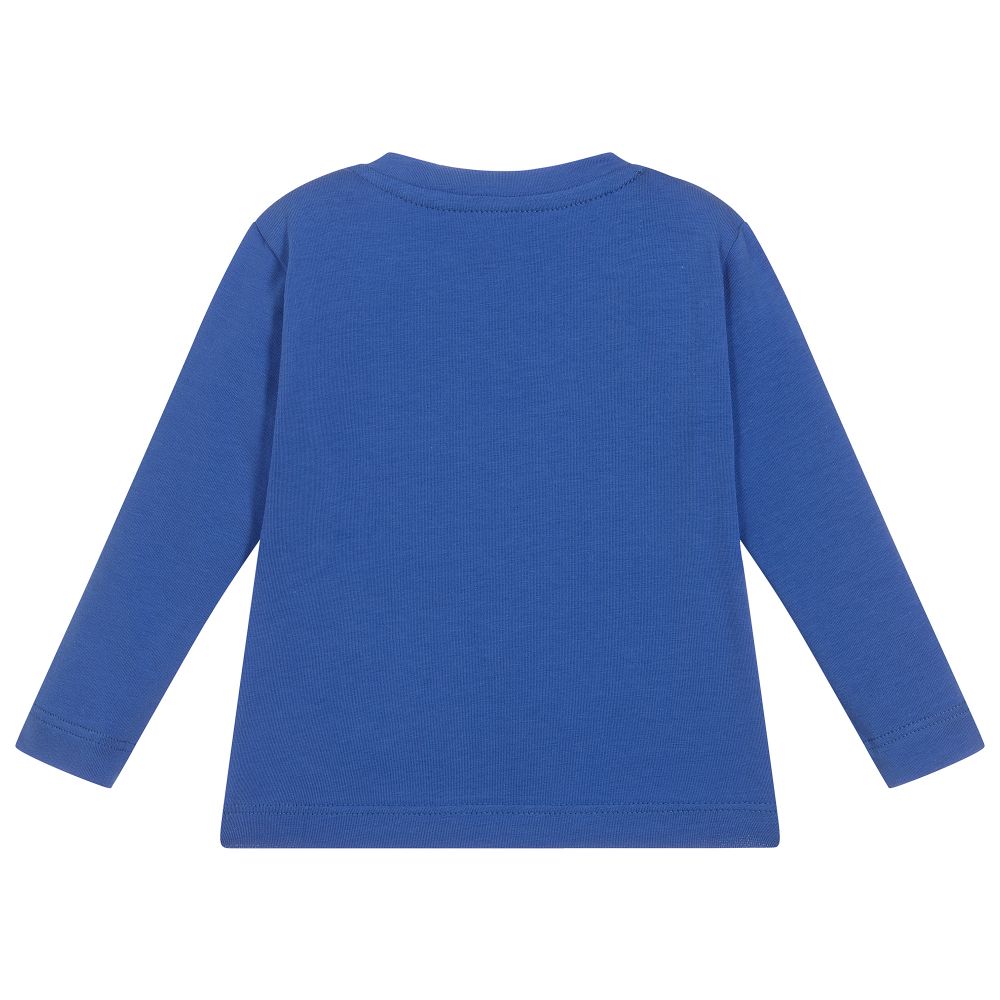 Roberto Cavalli-Boys Blue Cotton Lion Top | Childrensalon Outlet