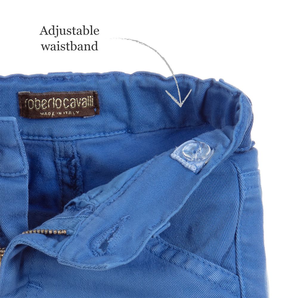 Roberto Cavalli-Boys Blue Cotton Shorts | Childrensalon Outlet