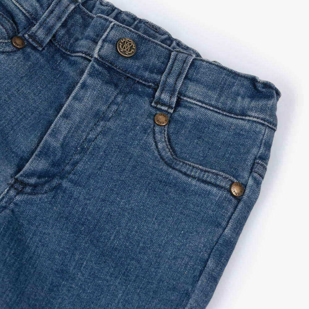 Roberto Cavalli-Boys Blue Denim Bermuda Shorts | Childrensalon Outlet