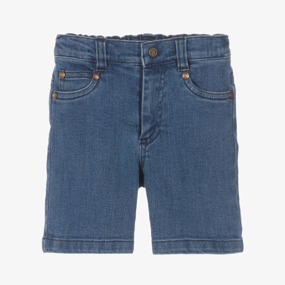 Roberto Cavalli-Boys Blue Denim Bermuda Shorts | Childrensalon Outlet
