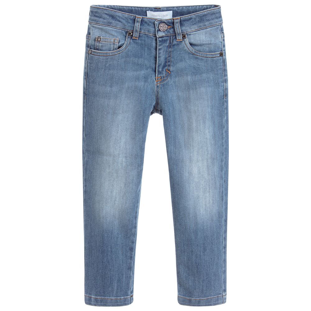 Roberto Cavalli - Boys Blue Denim Jeans | Childrensalon