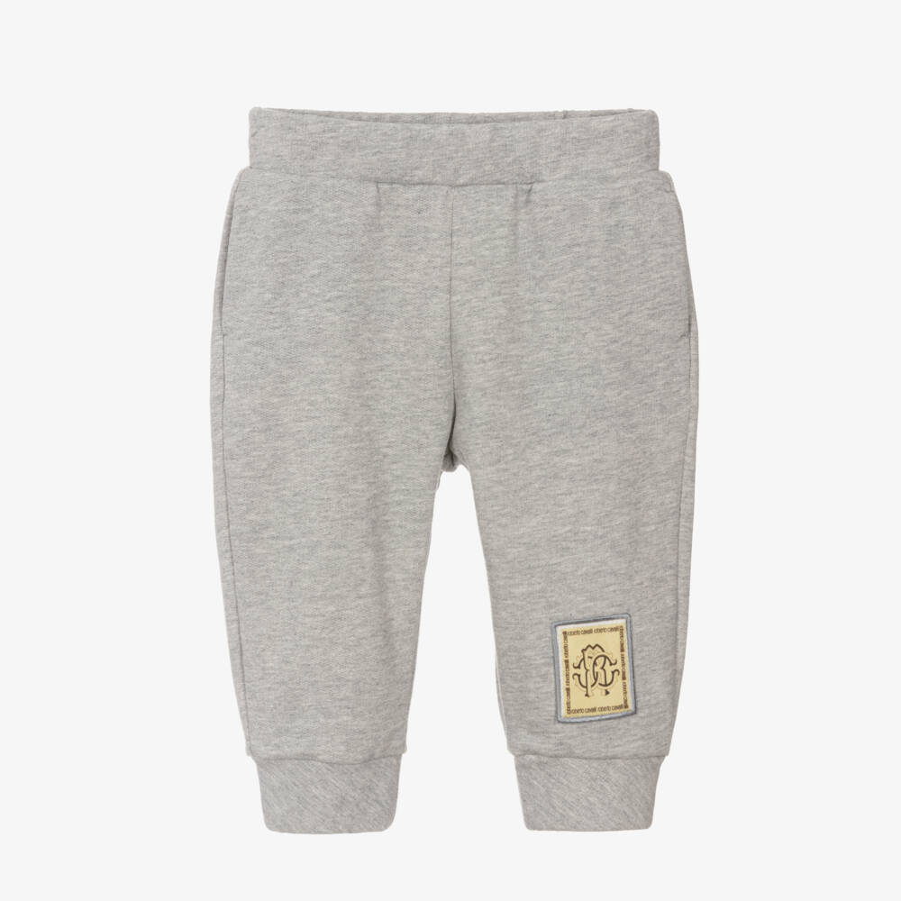 Roberto Cavalli-Boys Charcoal Soft Cotton Pants | Childrensalon Outlet
