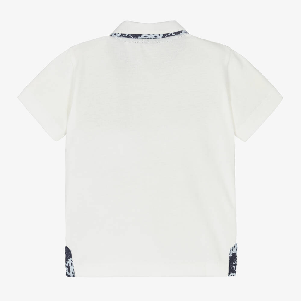 Roberto Cavalli-Boys Cotton White Polo Top | Childrensalon Outlet