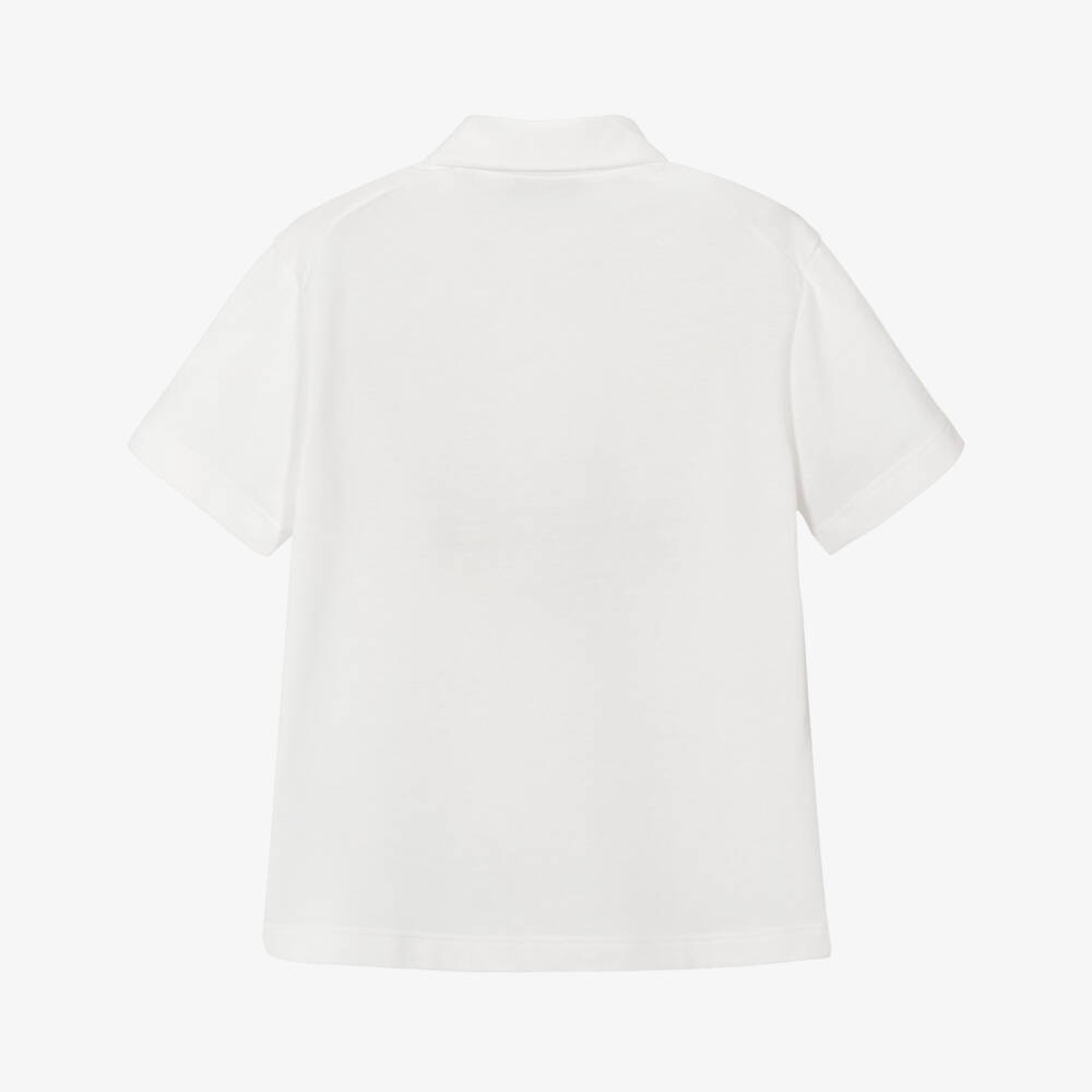 Roberto Cavalli-Boys Ivory Logo Cotton Polo | Childrensalon Outlet