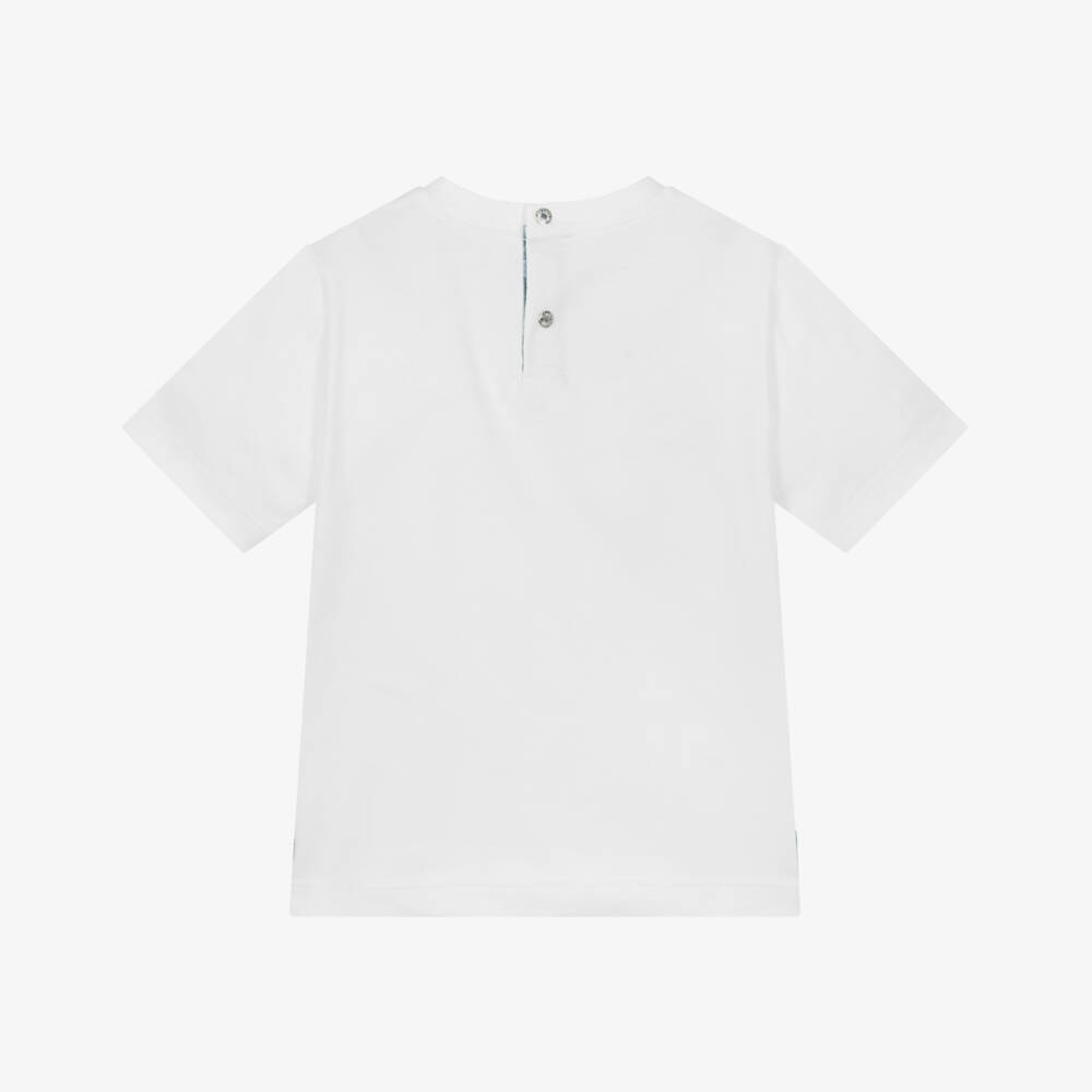 Roberto Cavalli-Boys Ivory Logo Cotton Tee | Childrensalon Outlet