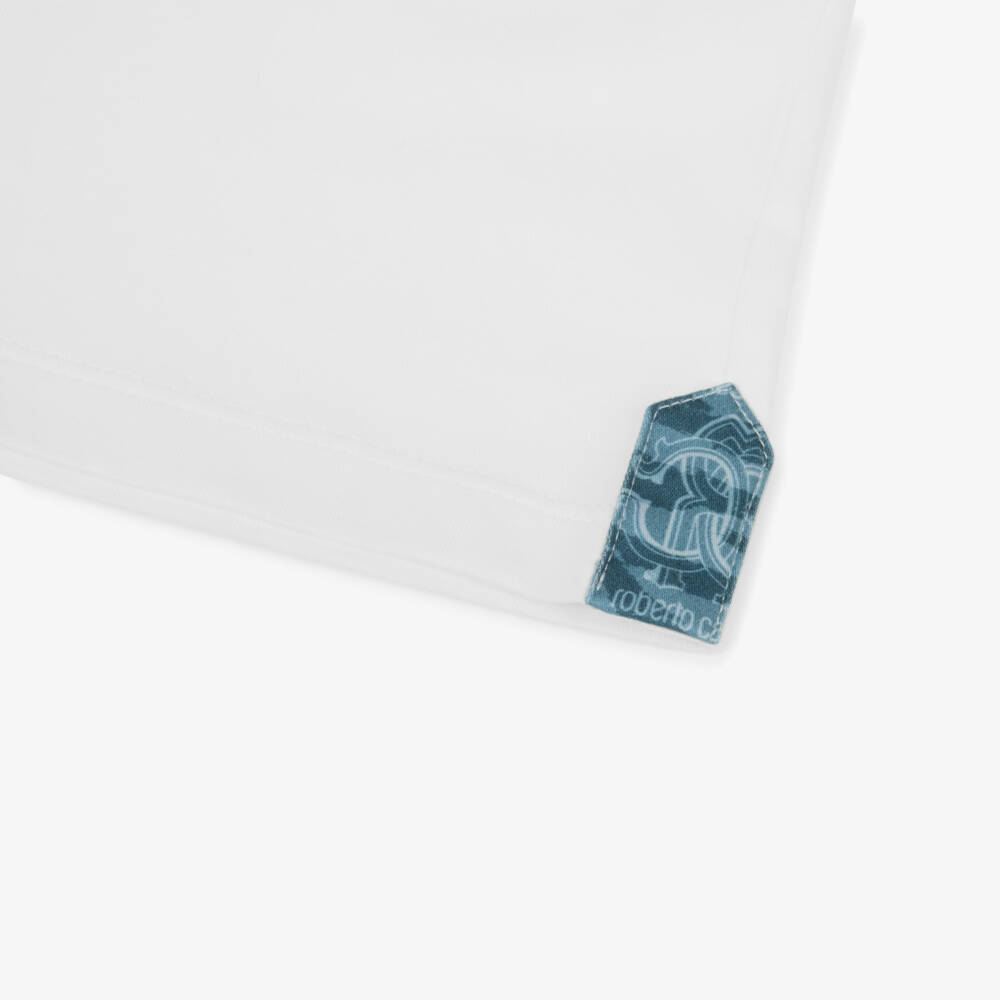 Roberto Cavalli-Boys Ivory Logo Cotton Tee | Childrensalon Outlet