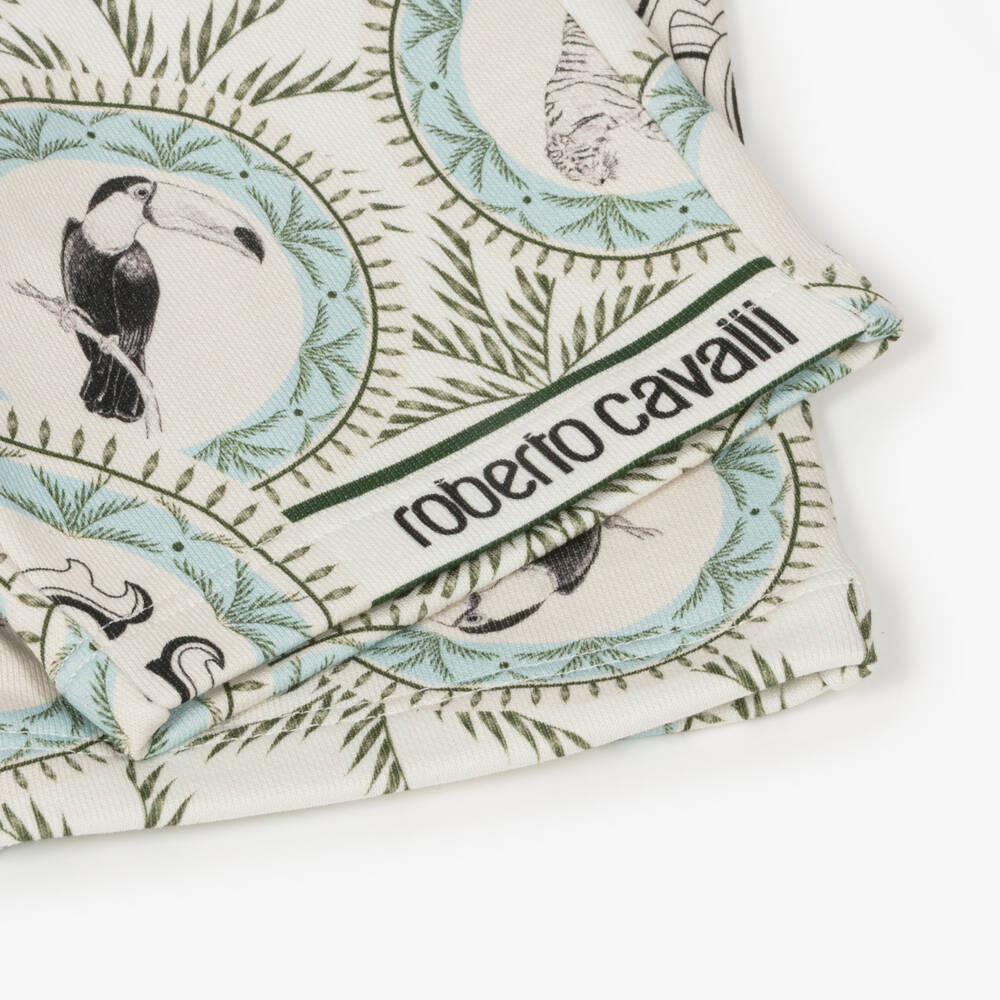 Roberto Cavalli-Boys Jungle Adventure Ivory Shorts | Childrensalon Outlet