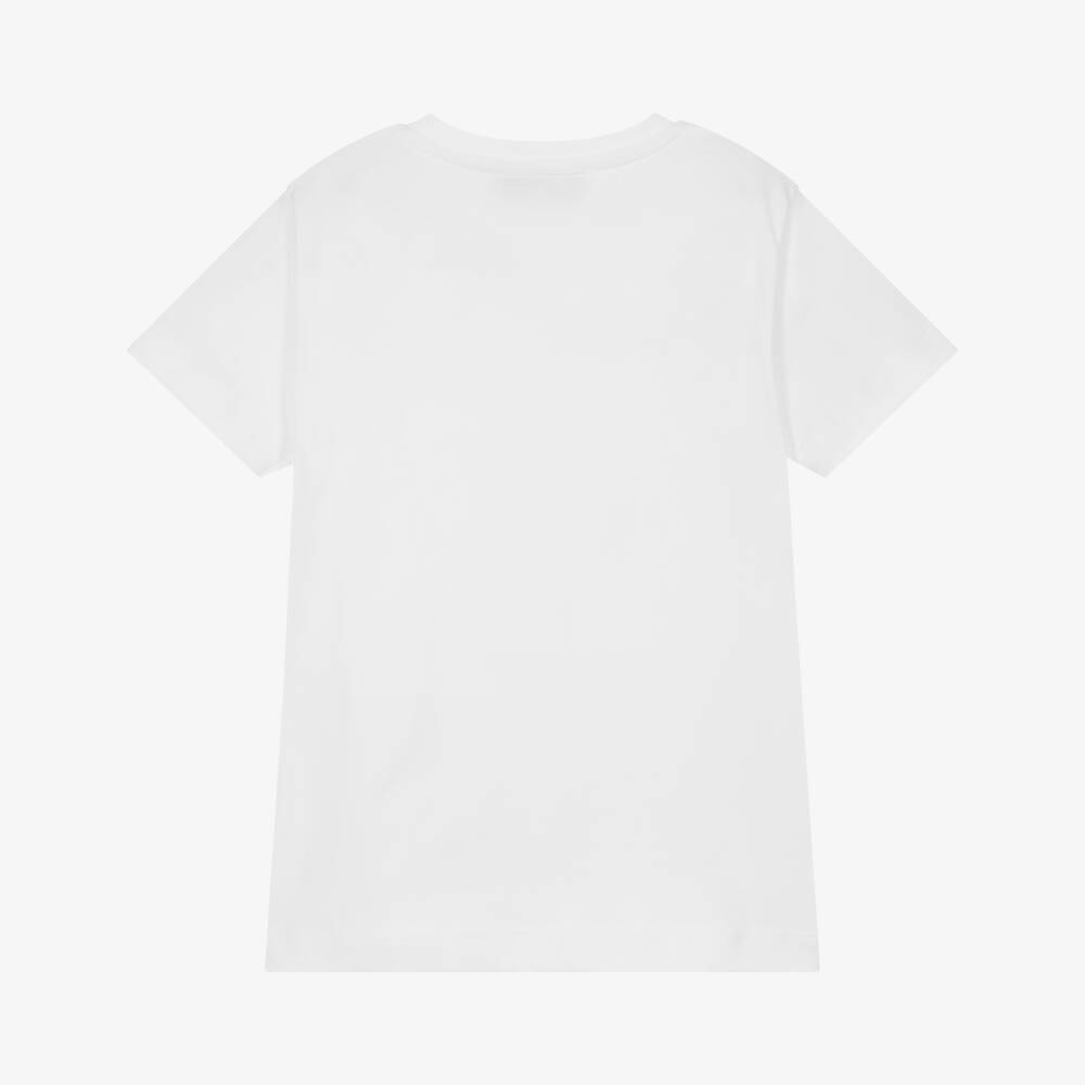 Roberto Cavalli-Boys Luxe White & Gold Tee | Childrensalon Outlet
