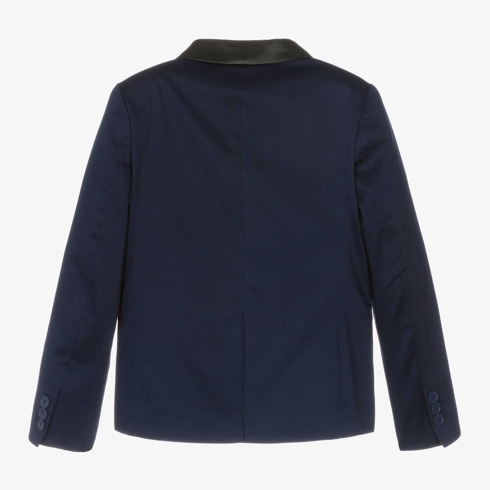 Roberto Cavalli-Boys Navy Blue Cotton Blazer | Childrensalon Outlet