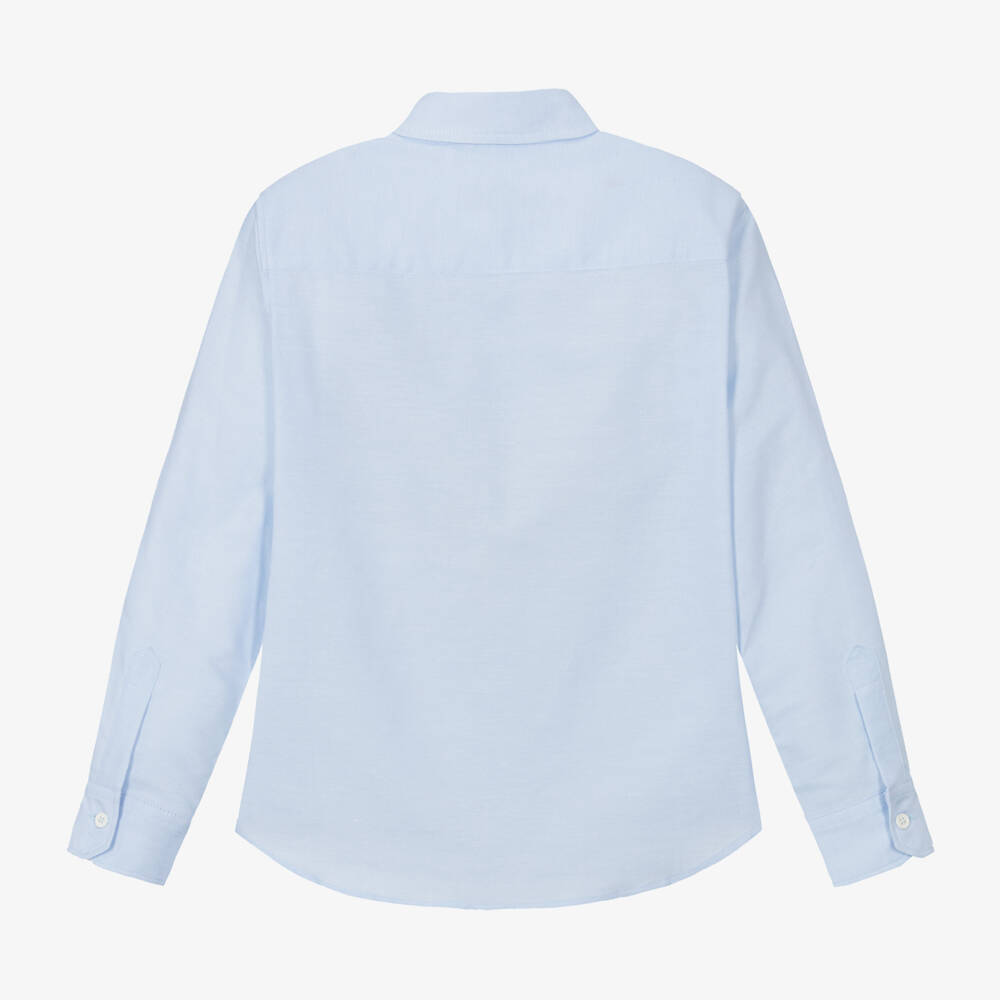 Roberto Cavalli-Boys Pale Blue Monogrammed Shirt | Childrensalon Outlet