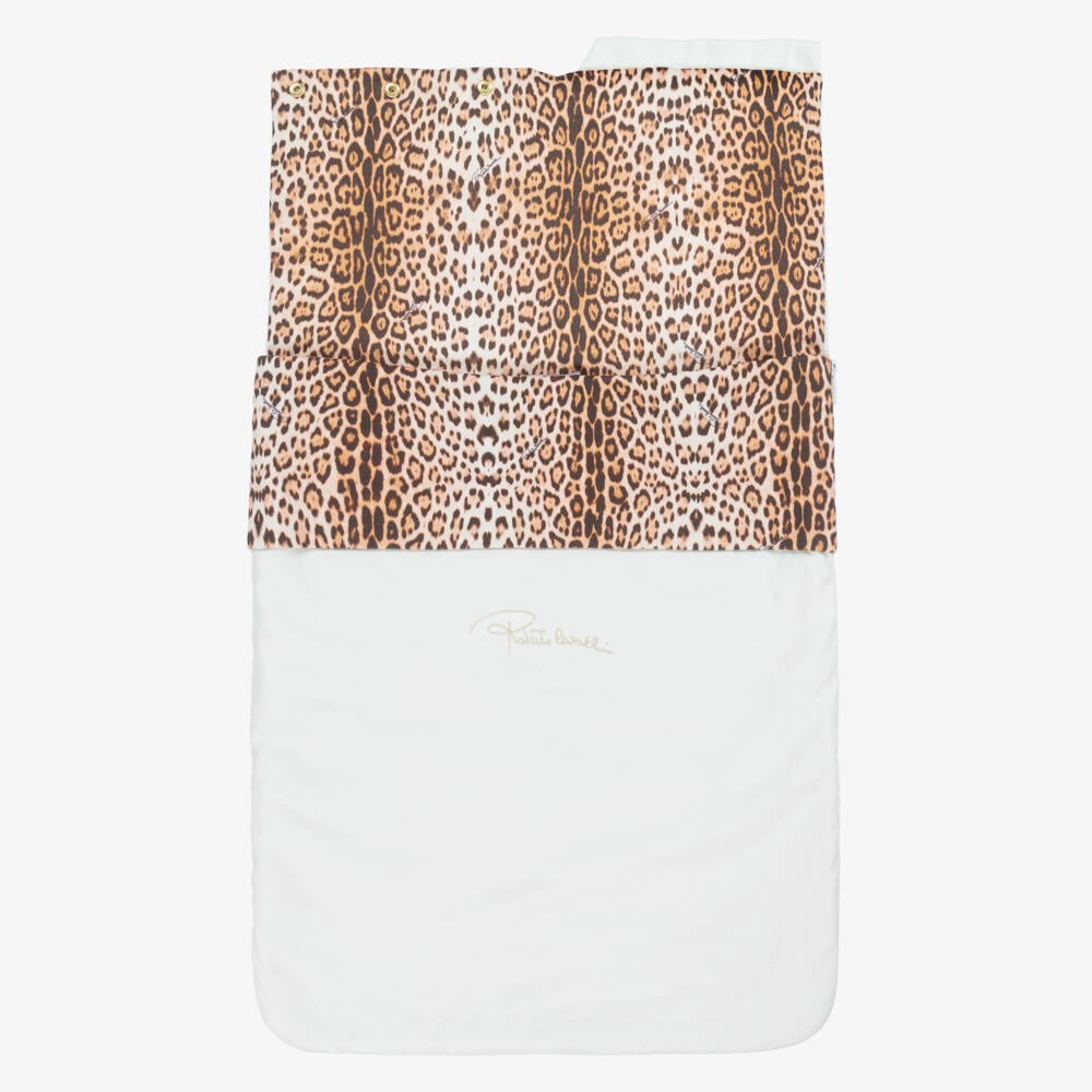 Roberto Cavalli-Elegant Ivory Leopard Baby Nest | Childrensalon Outlet