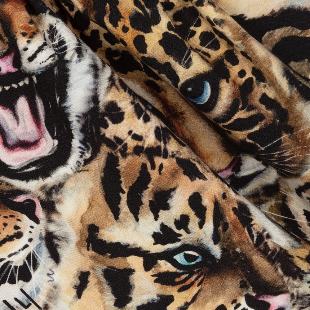 Roberto Cavalli-Feline Print Cotton Dress  | Childrensalon Outlet