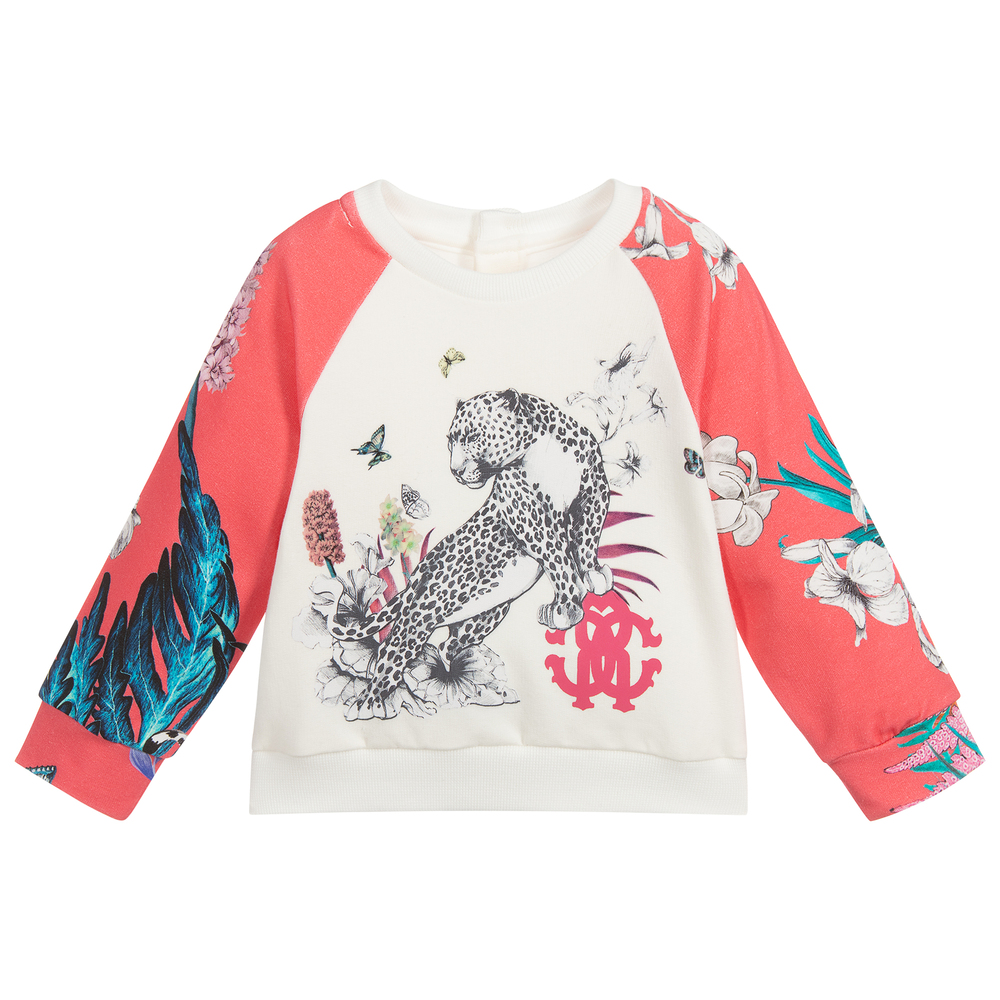 Roberto Cavalli - Girls Cotton Sweatshirt | Childrensalon