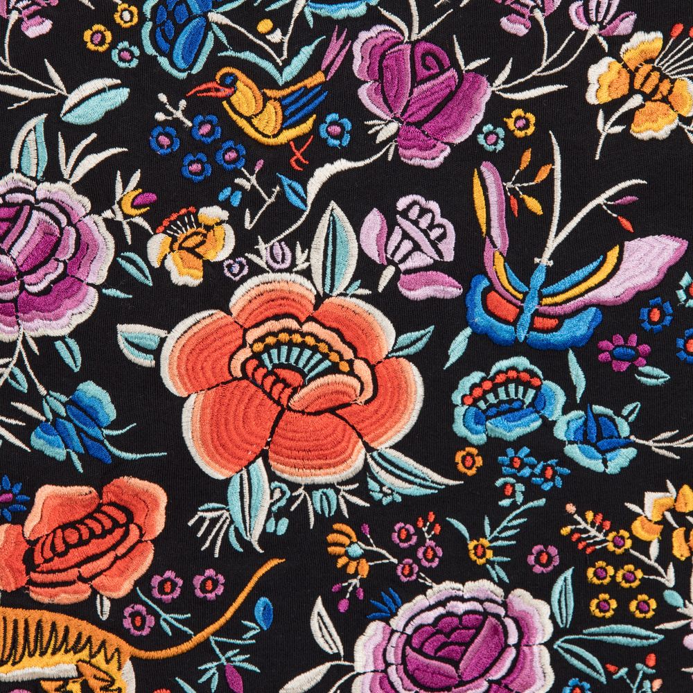 Roberto Cavalli-Girls Embroidered Black Top | Childrensalon Outlet