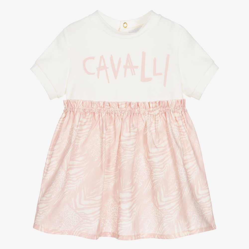 Roberto Cavalli - Kleid in Elfenbein und Rosa (M) | Childrensalon