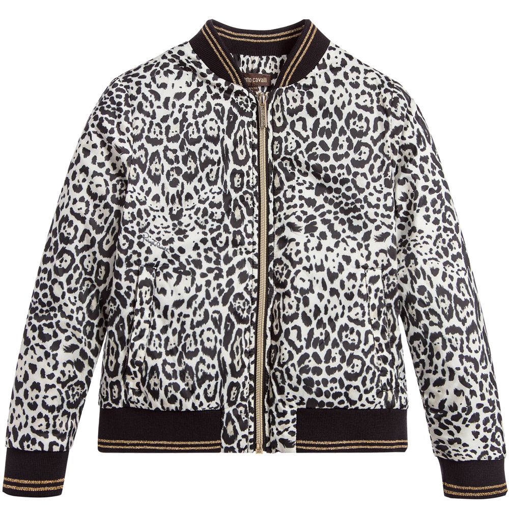 Roberto Cavalli - Girls Leopard Print Jacket  | Childrensalon