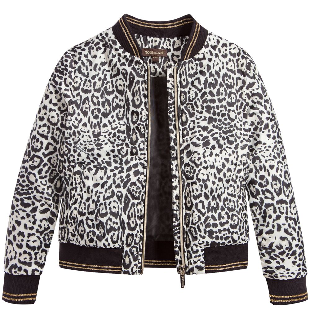 Roberto Cavalli - Girls Leopard Print Jacket | Childrensalon Outlet