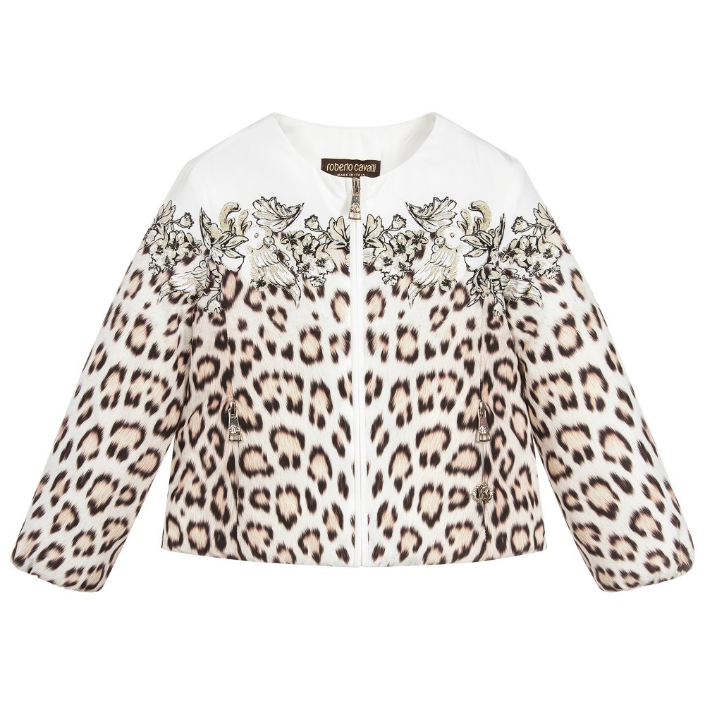 Leopard print girls top jacket