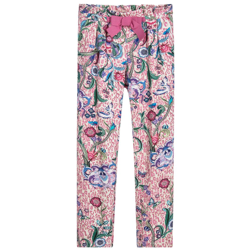 Roberto Cavalli - Girls 'Ocelot Flower' Trousers | Childrensalon