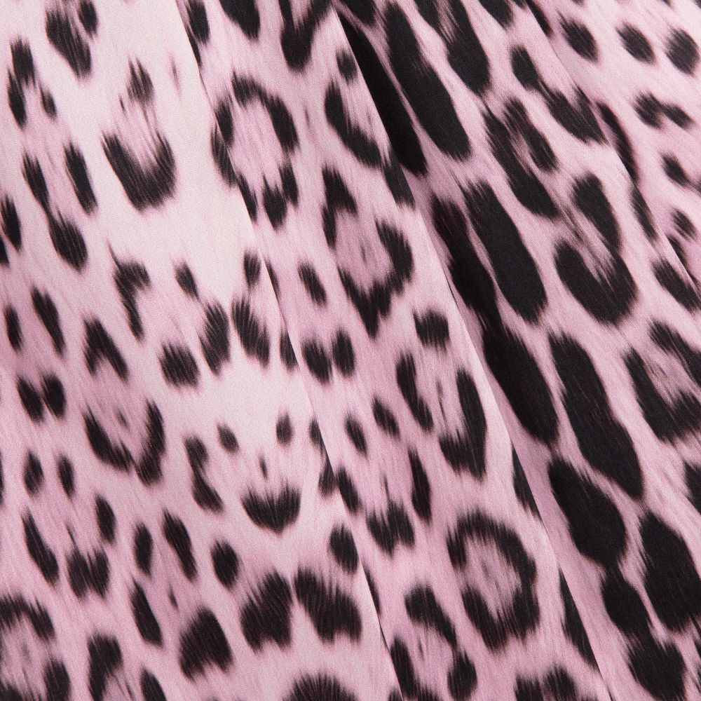 Roberto Cavalli-Girls Pink Leopard Print Skirt | Childrensalon Outlet