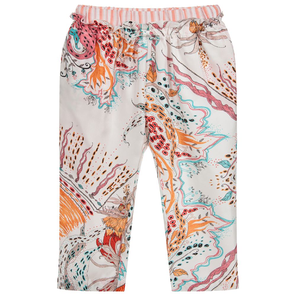 Roberto Cavalli - Girls Silk Cropped Trousers | Childrensalon Outlet