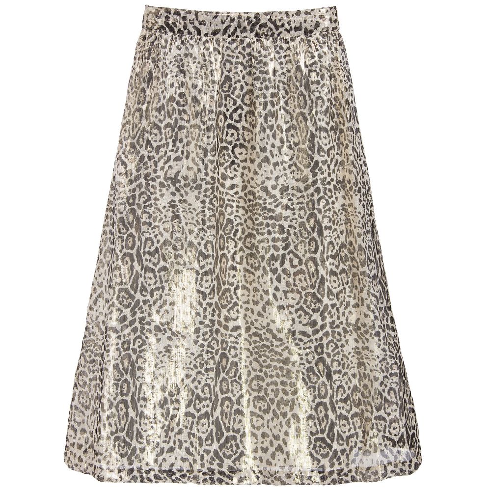 Roberto Cavalli-Girls Silk Leopard Skirt | Childrensalon Outlet