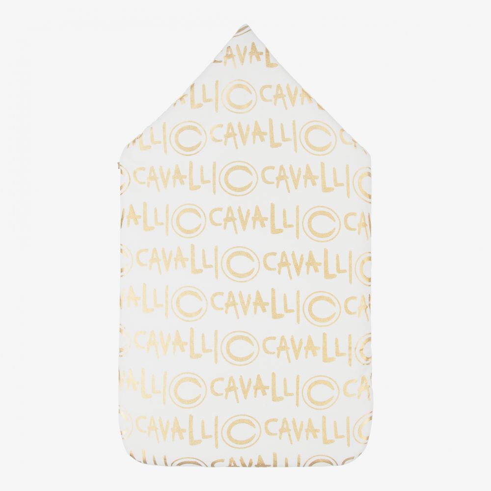 Roberto Cavalli-Ivory & Gold Logo Nest (72cm) | Childrensalon Outlet