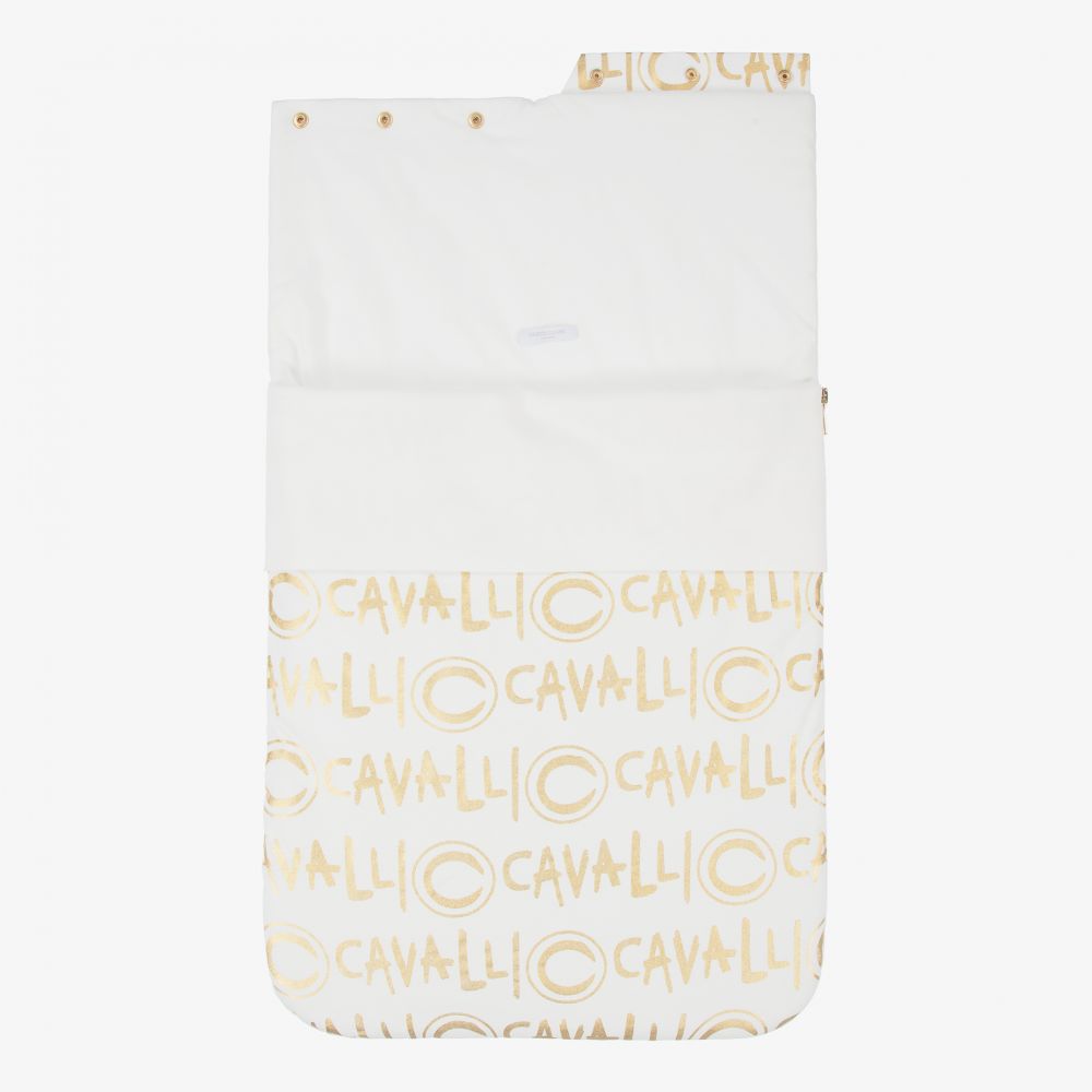 Roberto Cavalli-Ivory & Gold Logo Nest (72cm) | Childrensalon Outlet
