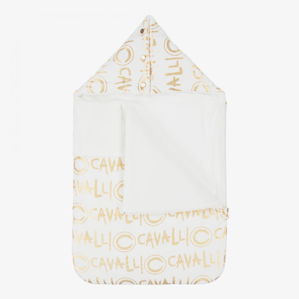 Roberto Cavalli-Ivory & Gold Logo Nest (72cm) | Childrensalon Outlet