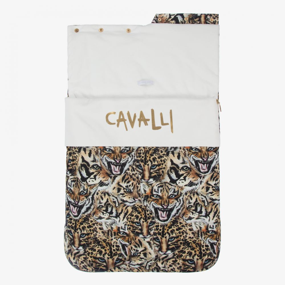 Slip Dress With Oriental Bird Print in Blue/Pink for Women