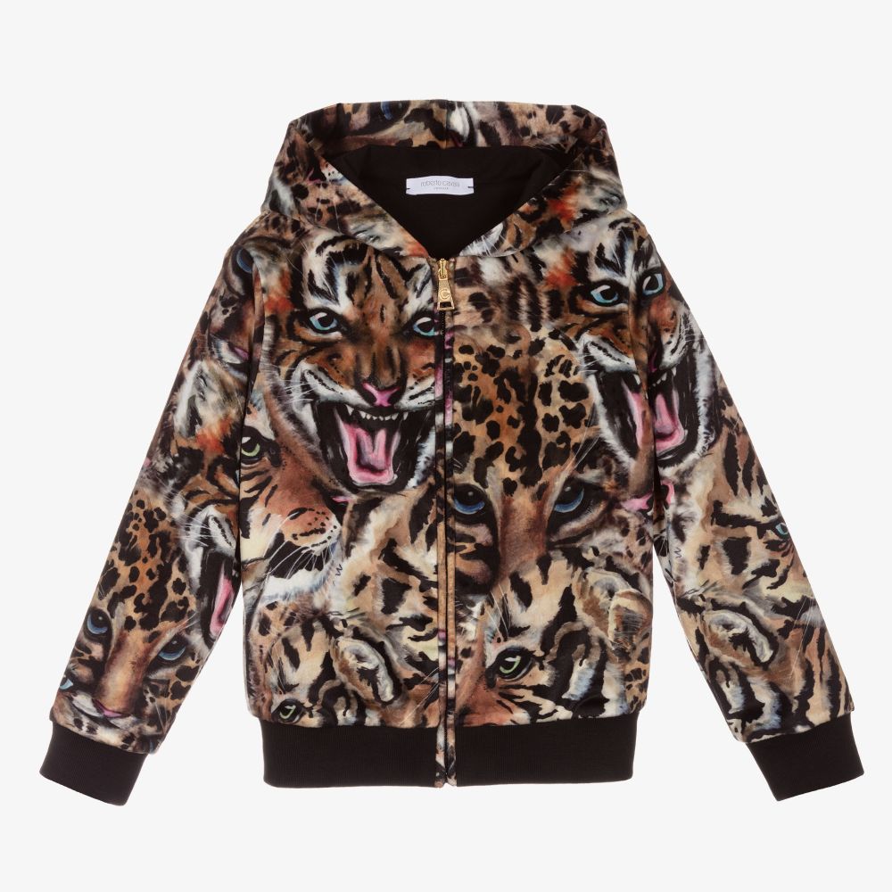 Roberto Cavalli - Velours-Jacke mit Leoparden-Print | Childrensalon