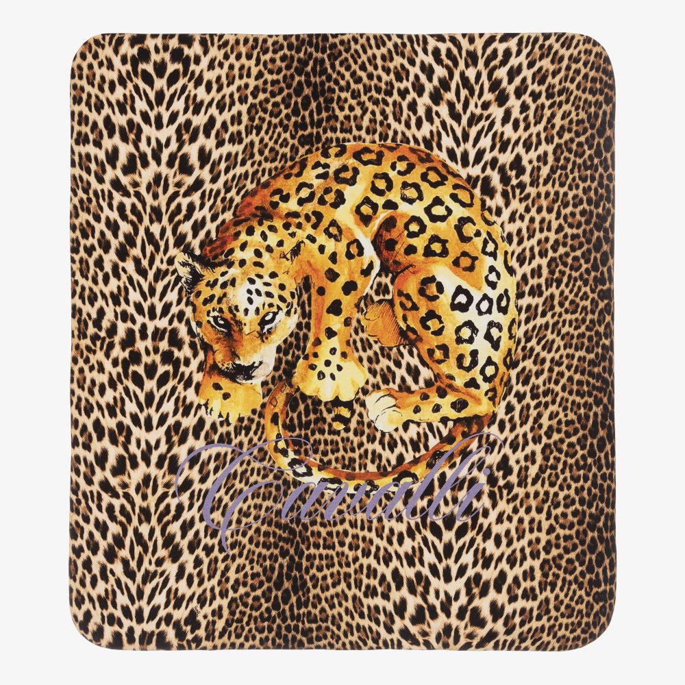 Roberto Cavalli - Утепленное одеяло с леопардовым принтом (74см) | Childrensalon