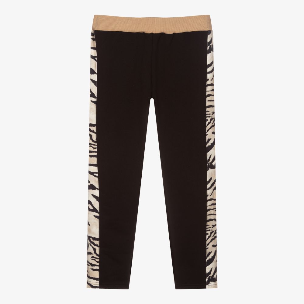 Roberto Cavalli - Teen Black Cotton Logo Joggers | Childrensalon