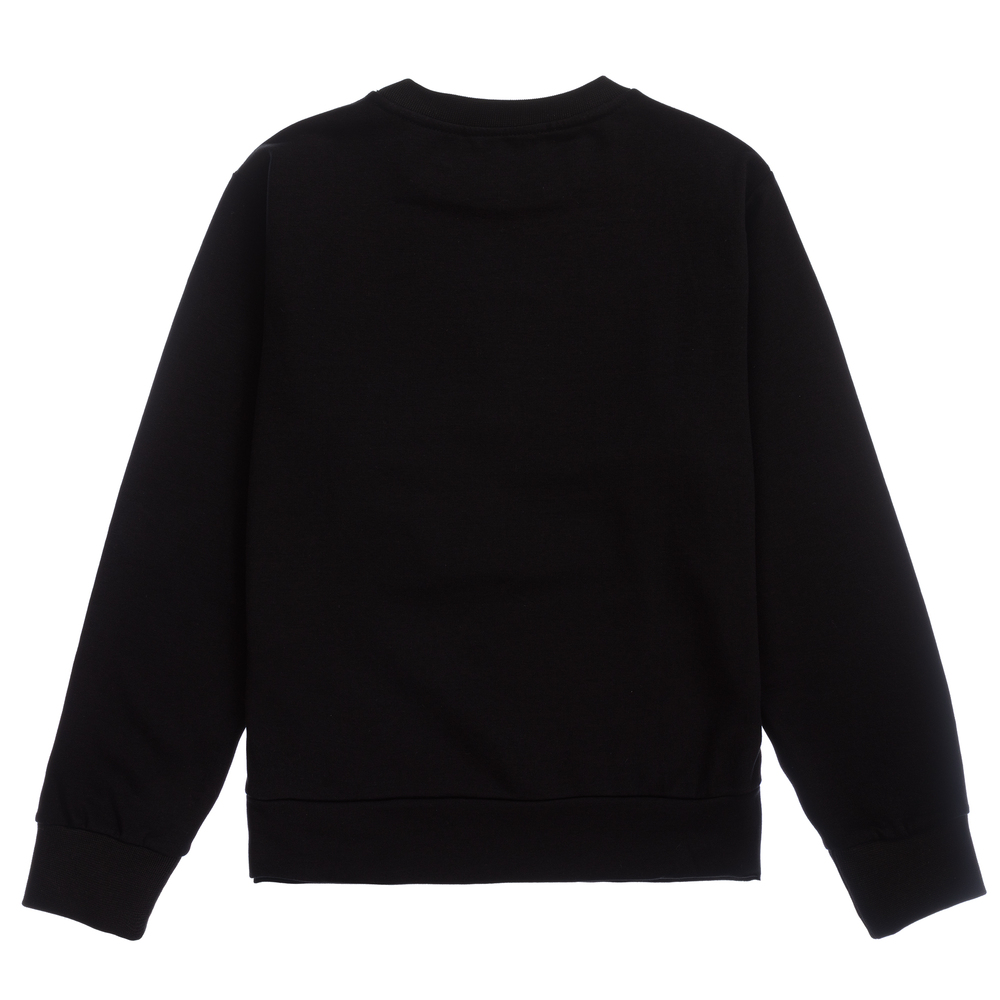 Roberto Cavalli Teen Black Logo Sweatshirt