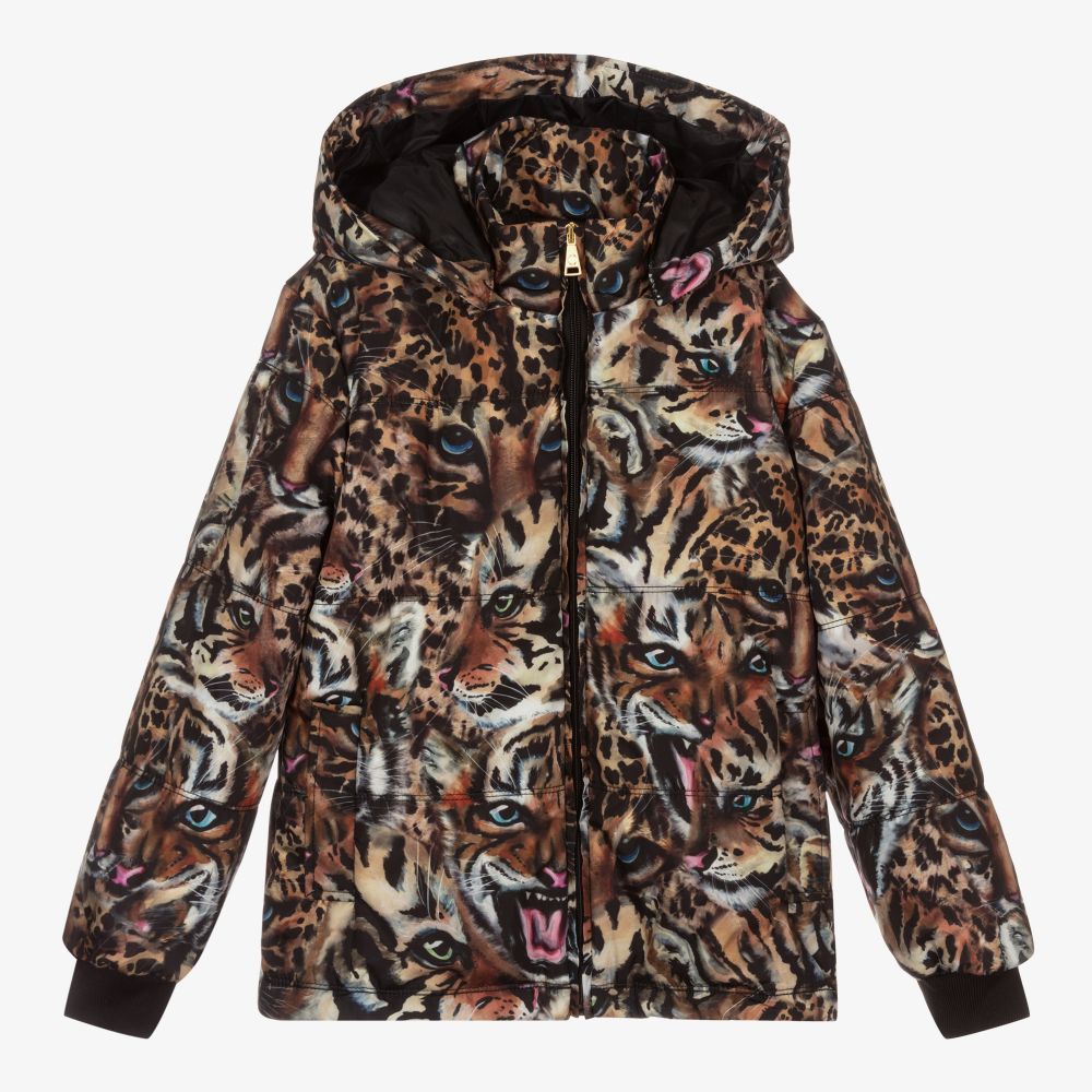 Roberto Cavalli-جاكيت بافر تينز مبطن لون أسود | Childrensalon Outlet