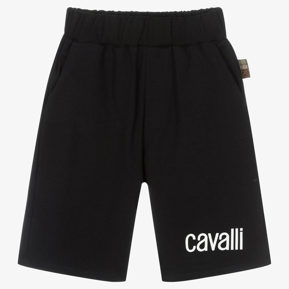 Roberto Cavalli - Teen Boys Black Bermuda Shorts | Childrensalon