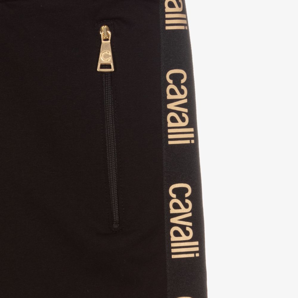 Roberto Cavalli-Черные хлопковые джоггеры для подростков | Childrensalon Outlet