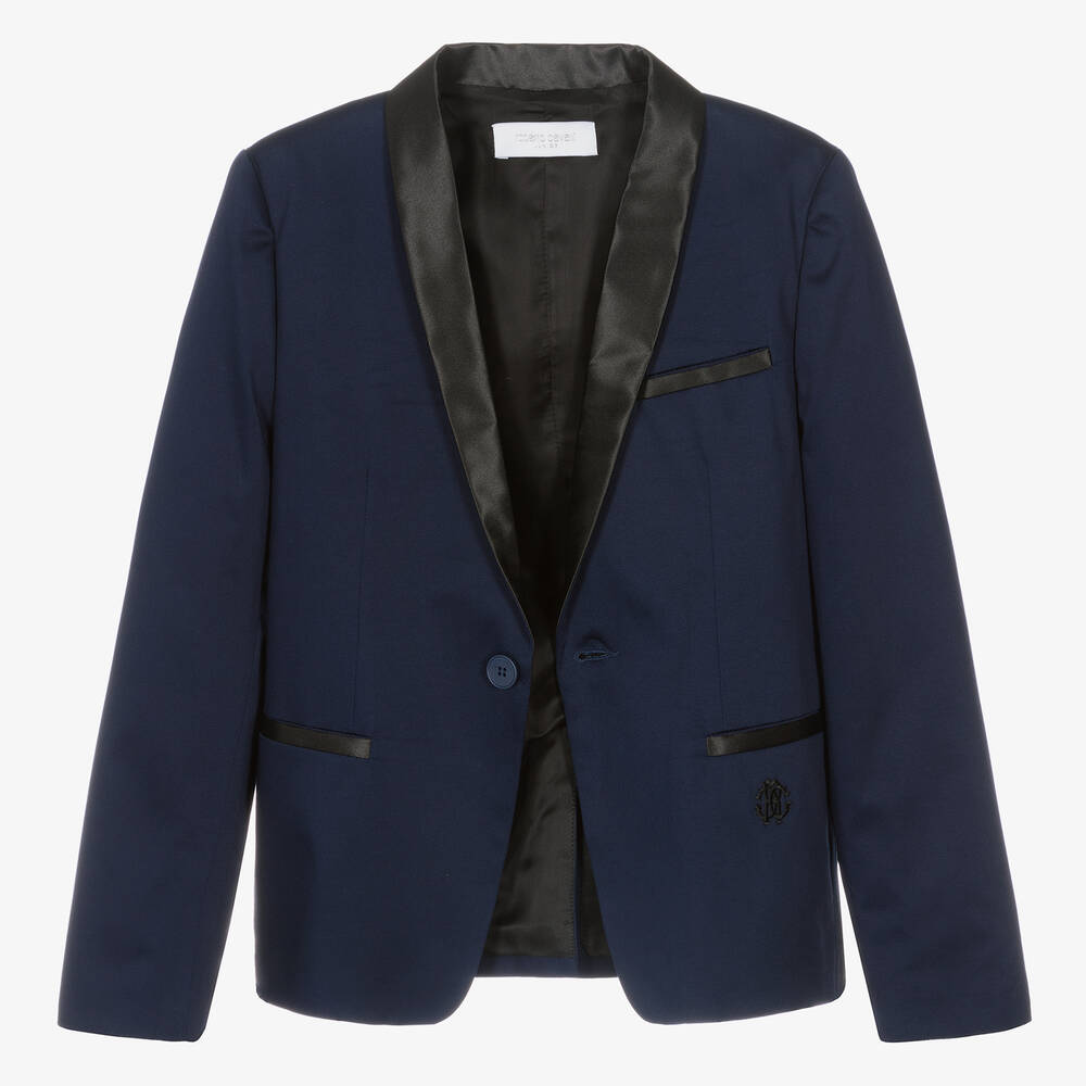 Roberto Cavalli-Teen Boys Navy Blue Cotton Blazer | Childrensalon Outlet