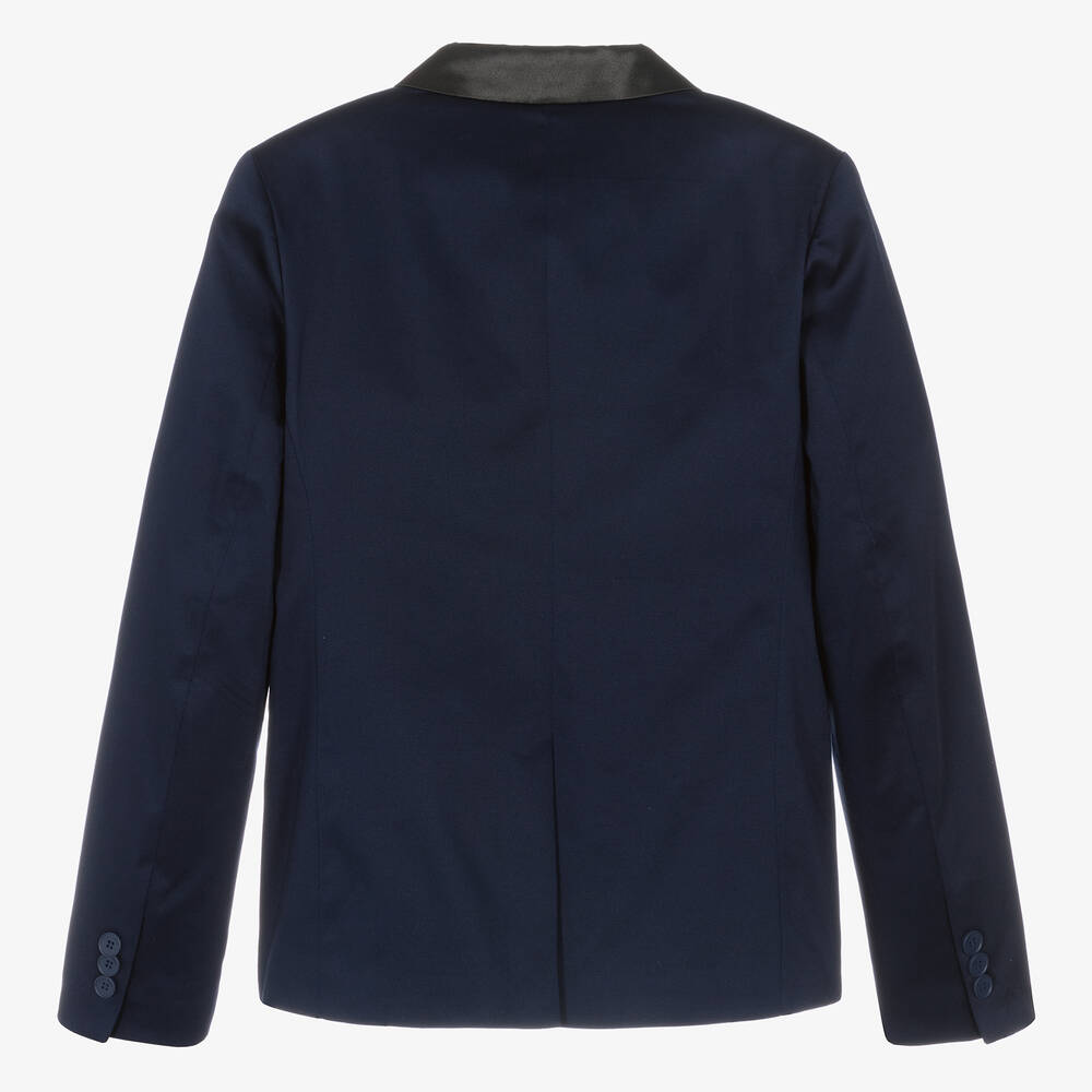 Roberto Cavalli-Teen Boys Navy Blue Cotton Blazer | Childrensalon Outlet